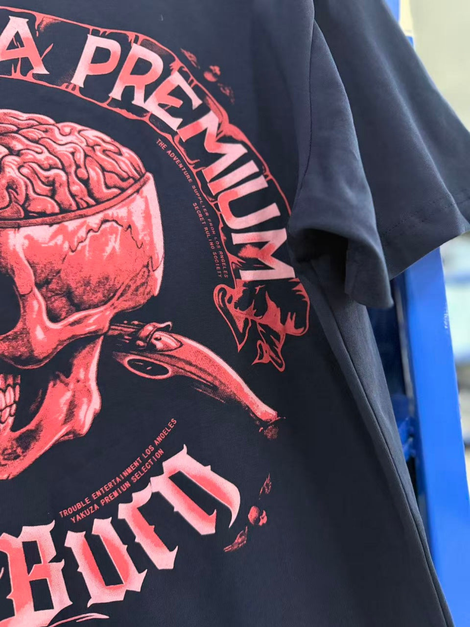 Vintage style washed summer wear T shirt Skull