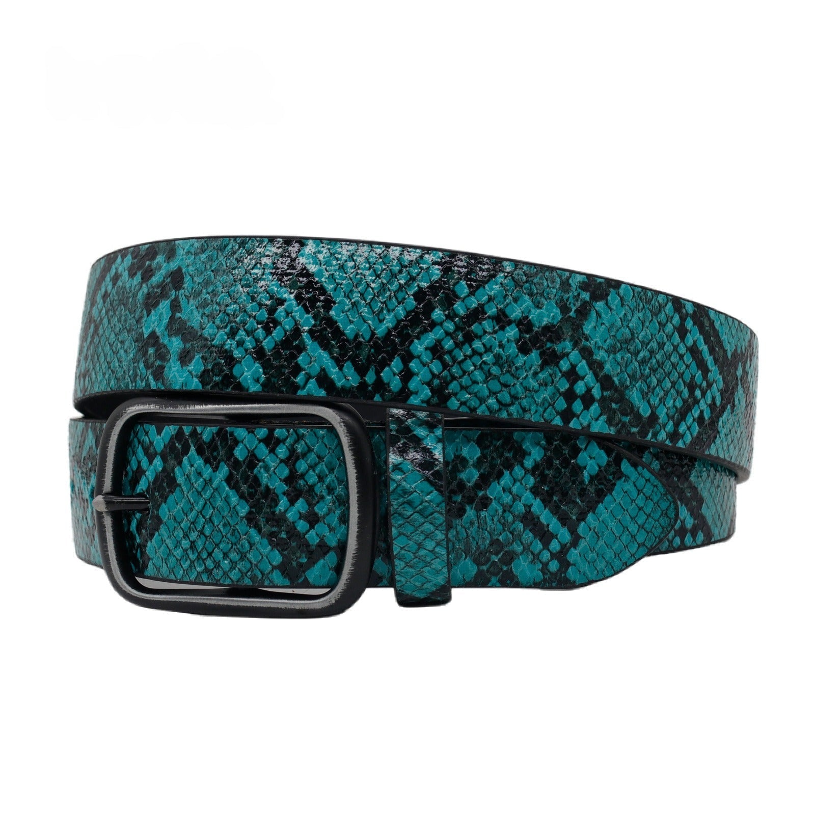 Hip-hop punk rhinestone belt animal print