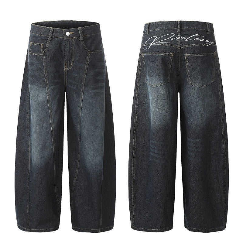 American-style streetwear harem pants Relaxed Cropped Balloon Silhouette