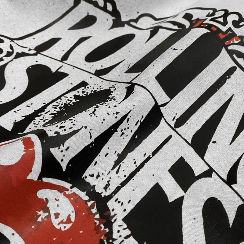 Saint Michael T Shirts Aged Rock and Roll Tongue Emblem Artwork