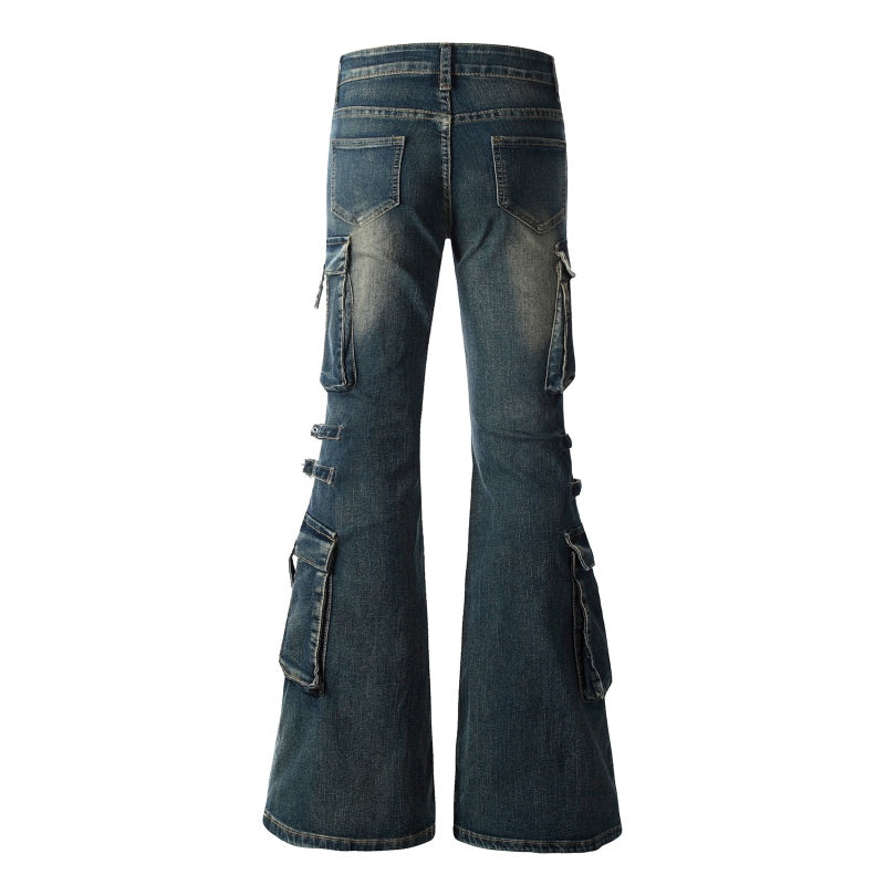 American-style streetwear harem pants Faded Gradient Retro Flared Silhouette