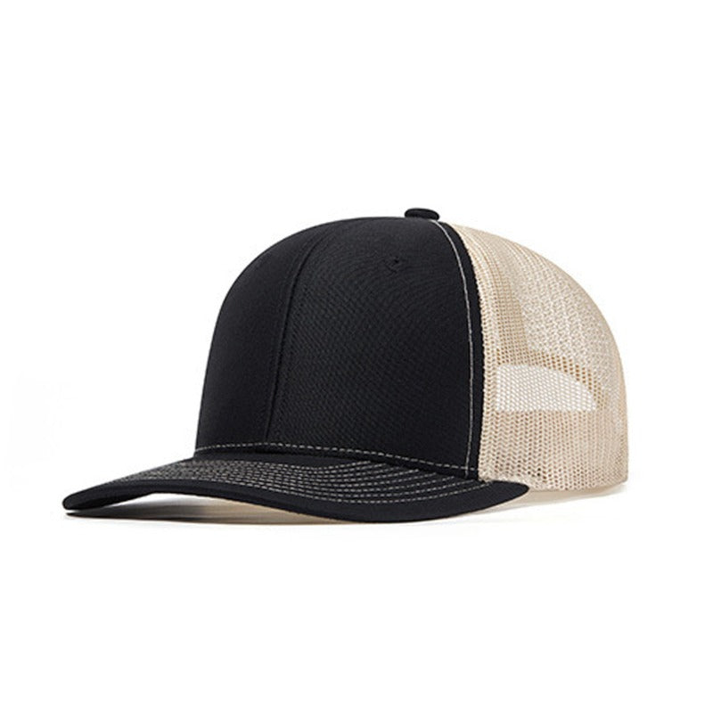 Trendy flat brimmed snapback hatssunshade net hat