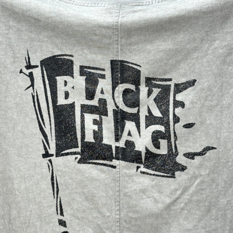 Unisex Vintage T Shirts Black Flag Limited Edition Washed Tank Top — Custom heavyweight brushed fabric with a vintage feel; unique cement-grey finish; white ink direct-to-garment print.