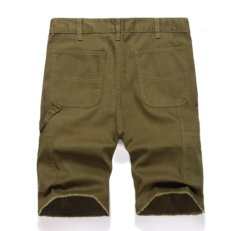 Denim shorts High-quality trendy casual pure cotton Non-stretch plus-size men's clothing