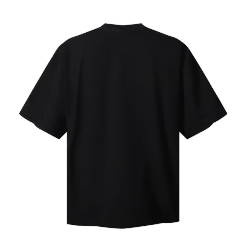 RHUDE T Shirts Old‑Script Typography Heritage Crest Print