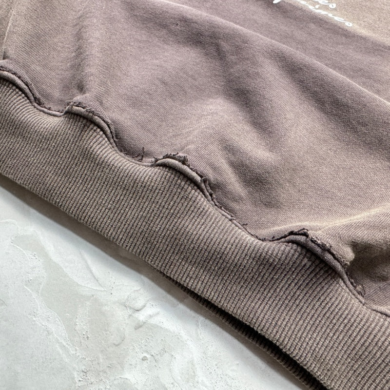 Unisex Vintage Hoodie Ethereal Portrait" Limited Edition Hoodie — Custom heavyweight fabric, handcrafted distressed detailing, and a natural fade effect achieved through Asute enzyme-abrasion washing.