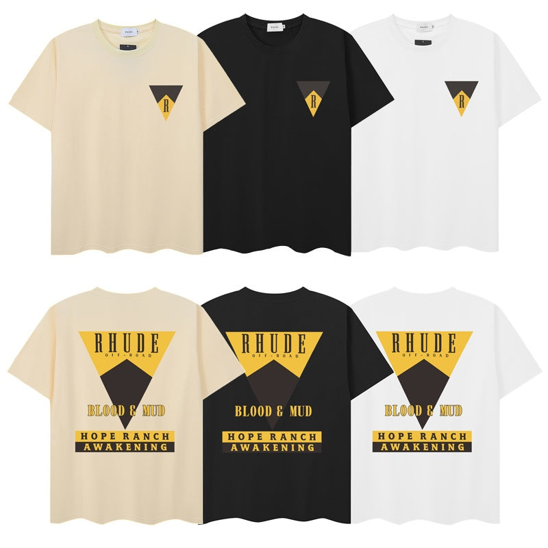 RHUDE T Shirts Retro Western Typography Art