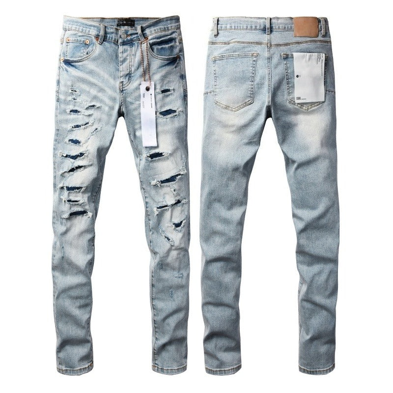 Purple brand Jeans High-quality pure cotton streetwear trousers line