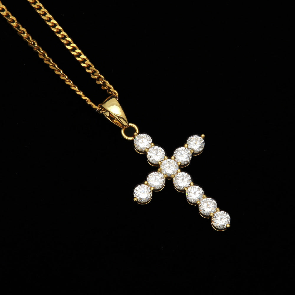 Jewelry Copper with AAA Zircon Crosses Royalty Spectrum Crosses