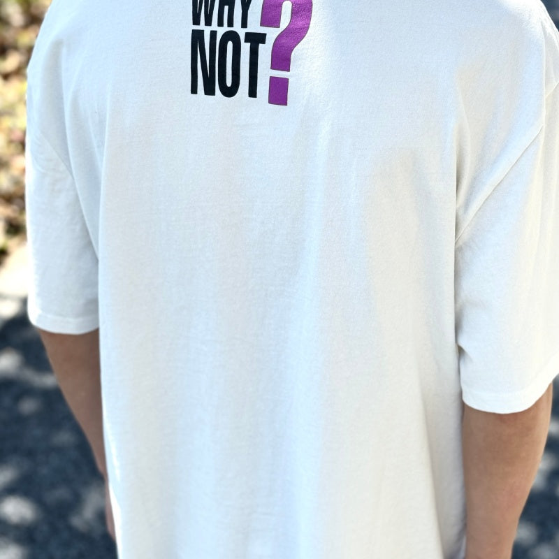 Unisex Vintage T ShirtS WHY NOT" Limited Edition – Available in Black and White. Features heavyweight, washed-and-distressed, high-GSM fabric. High-street short-sleeve tee with an American West Coast street-style aesthetic—blending graffiti and hip-h