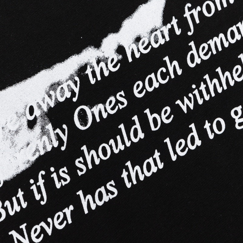 ERD T Shirts Worn Texture Monochrome Character Double Sided Casual Top
