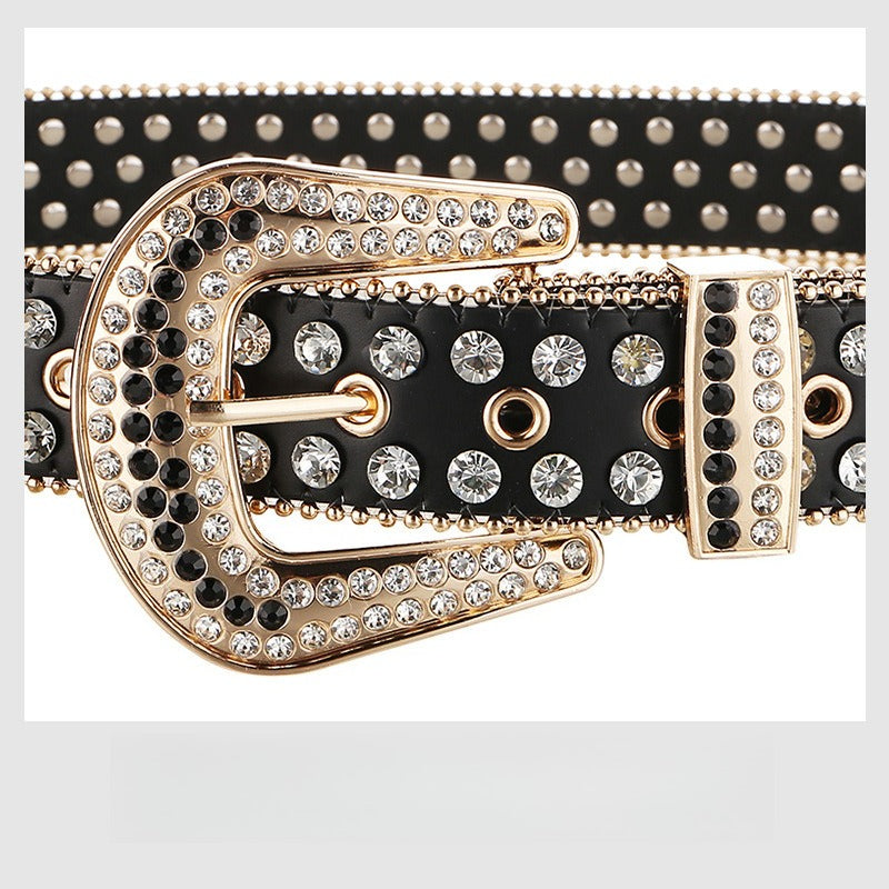 Hip-Hop Punk Rhinestone Belt