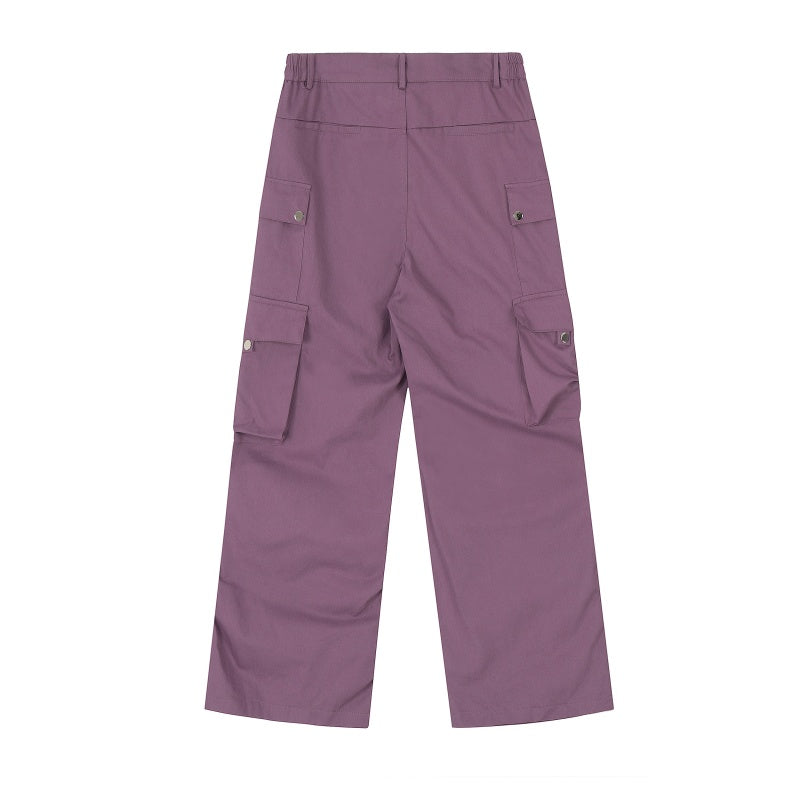 American-style streetwear harem pants Versatile High Waist Casual Cargo Trousers