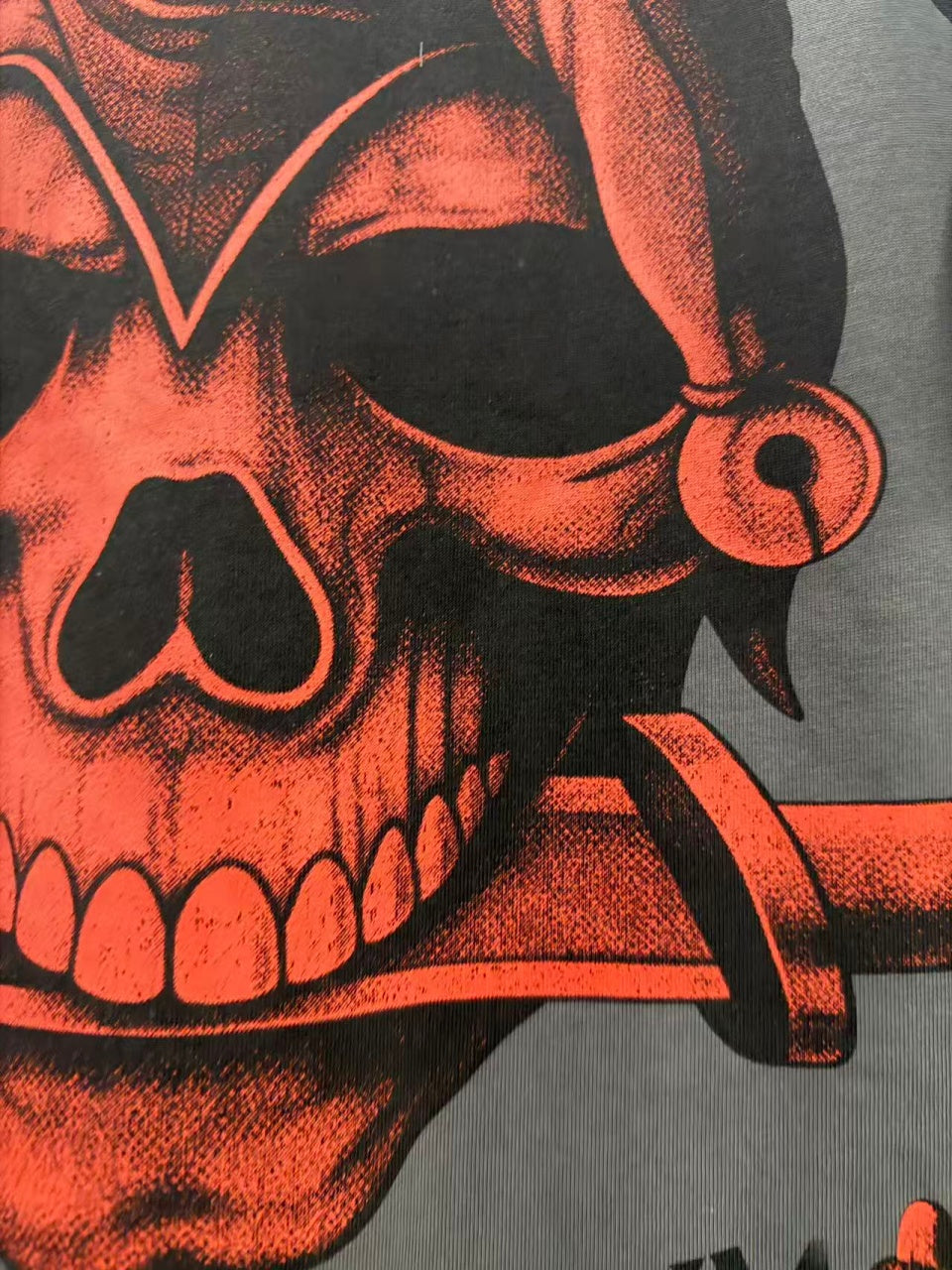 Vintage style washed summer wear T shirt Skull