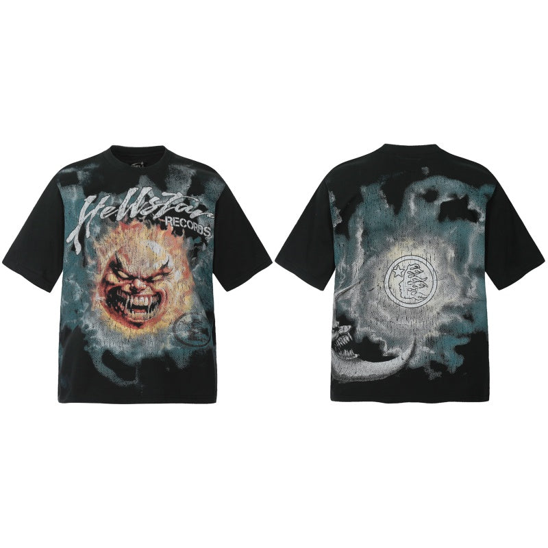 Vintage-style American T-shirt Grunge Fiend Head Rock Motif