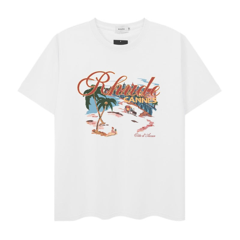 RHUDE T Shirts Classic Summer Beach Motif
