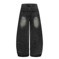 American-style streetwear harem pants Pleated Waist Curved Voluminous Silhouette