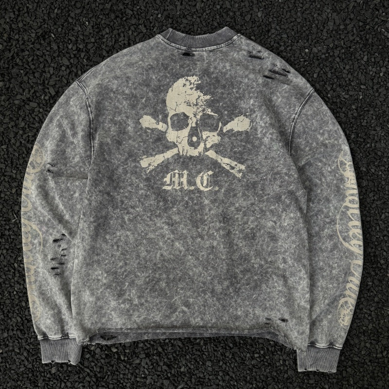 Unisex Vintage sweatshirt Mötley Crüe Hollywood Tour Exclusive Crewneck Sweatshirt – Heavyweight, Washed & Distressed Finish