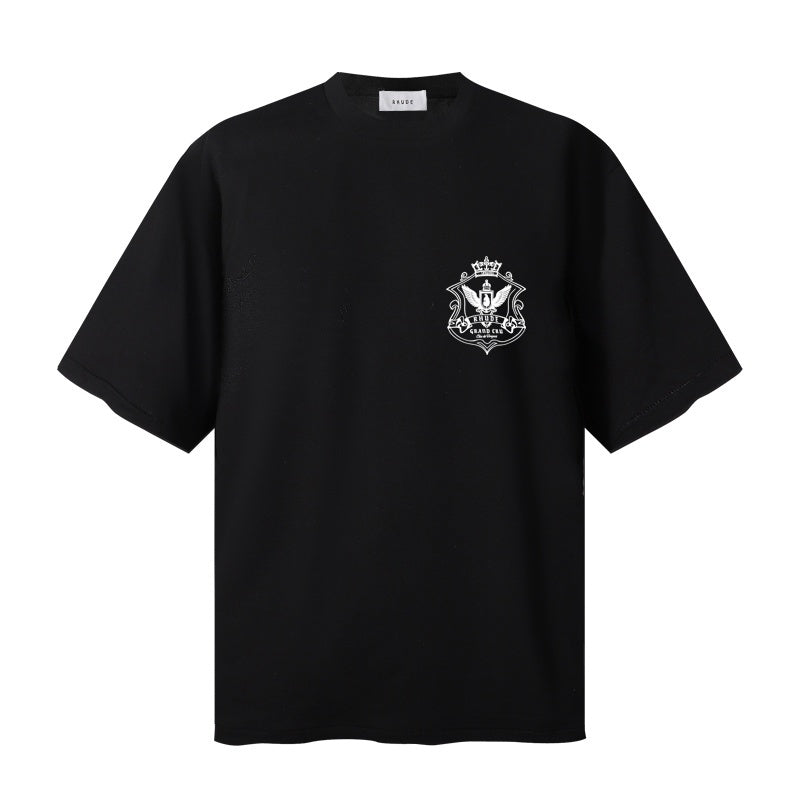 RHUDE T Shirts Understated Monochrome Crest Chest Detail