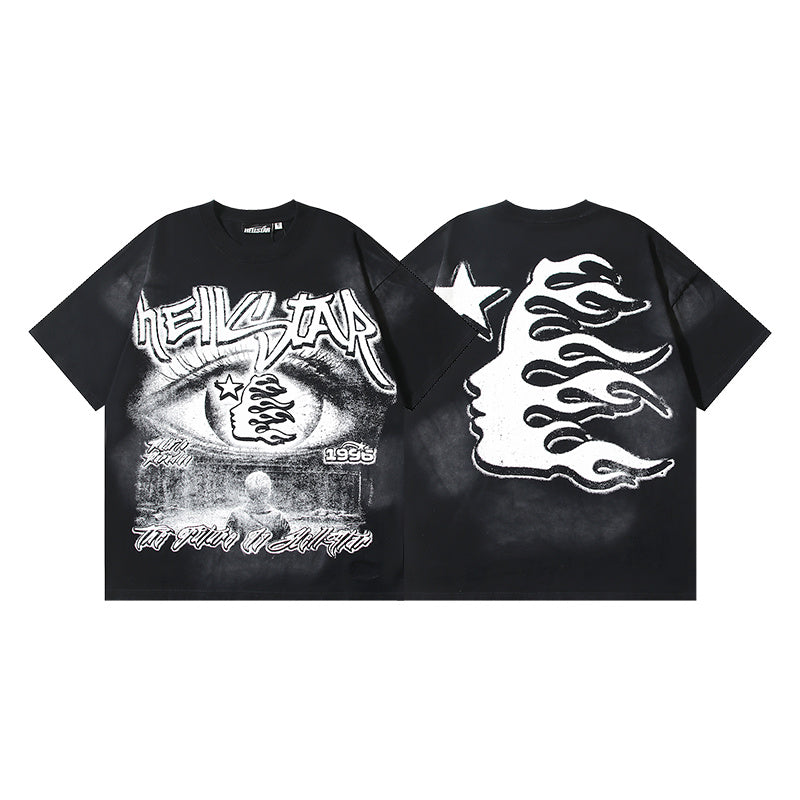 HS T-Shirt Designer style American streetwear, high-quality pure cotton.