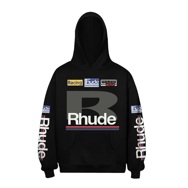 RHUDE Hoodie Multi Racing Badge Typography