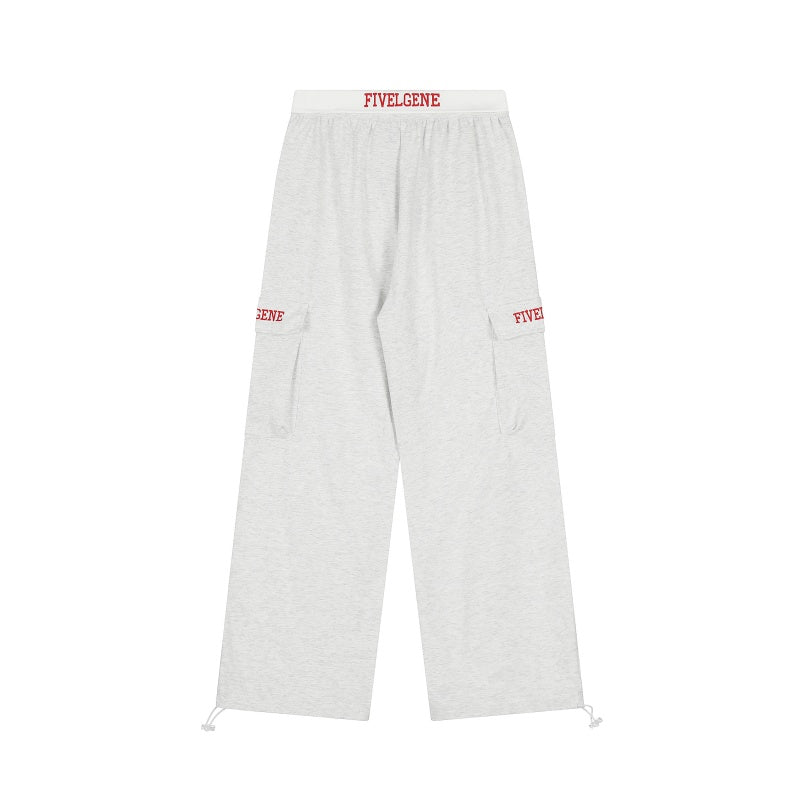 American-style streetwear harem pants Heather Gray Navy Dual Color Utility Sweatpants