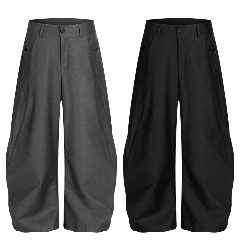 American-style streetwear harem pants Button Fly Relaxed Balloon Bottoms
