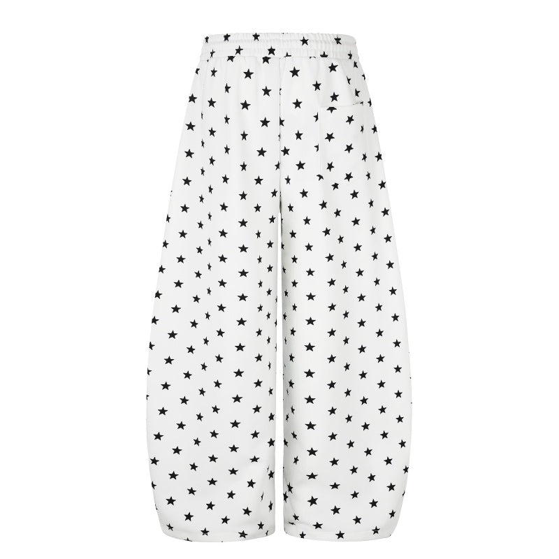 American-style streetwear harem pants Y2K Full Print Star Letter Wide Leg Joggers
