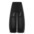 American-style streetwear harem pants Curved Script Print Loose Street Sweatpants