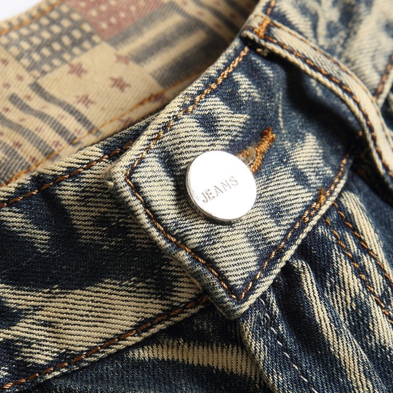 Denim shorts High-quality trendy casual pure cotton Non-stretch plus-size men's clothing