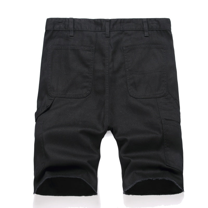 Denim shorts High-quality trendy casual pure cotton Non-stretch plus-size men's clothing