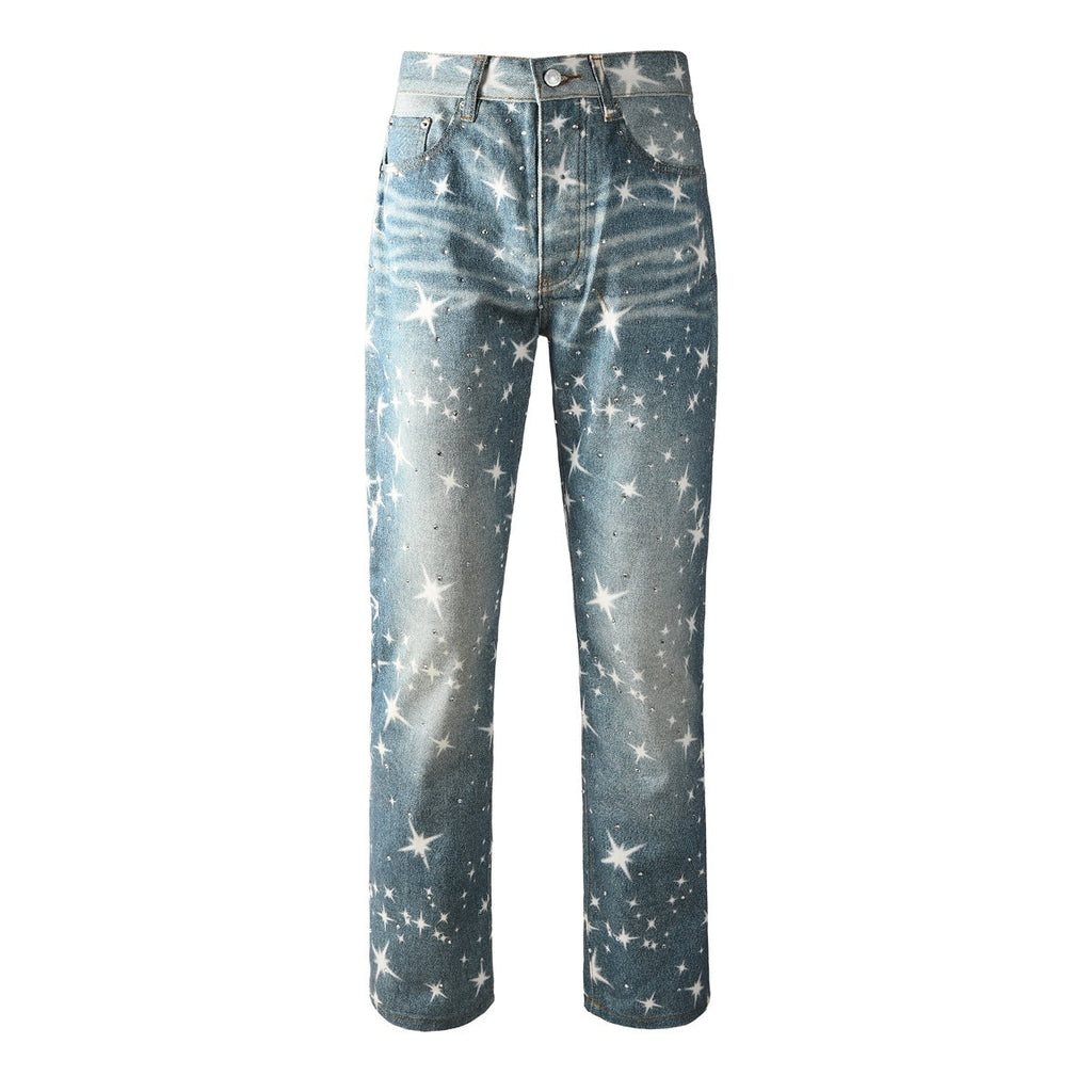 purple brand jeans Rhinestones #9141