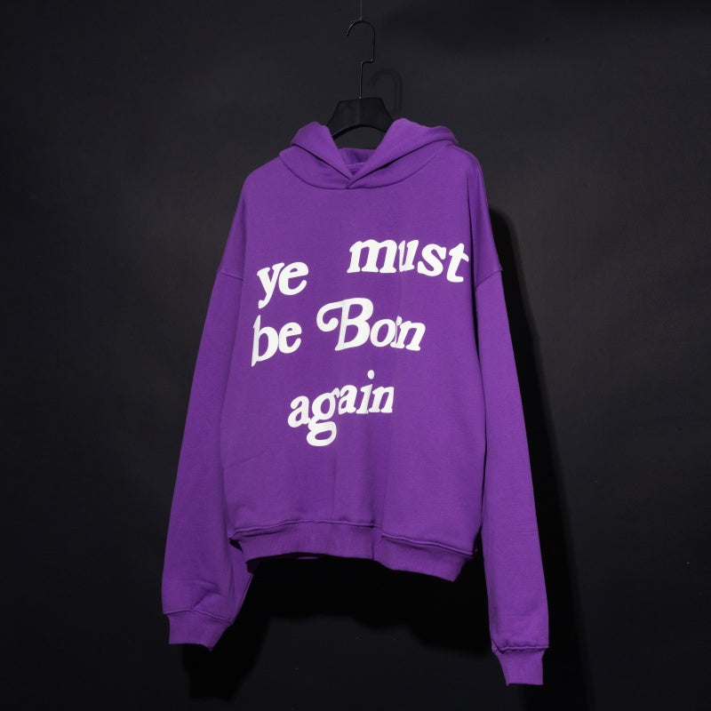 Unisex Vintage Hoodie  CPFM "Ye Must Be Born Again" Fleece-Lined Hoodie