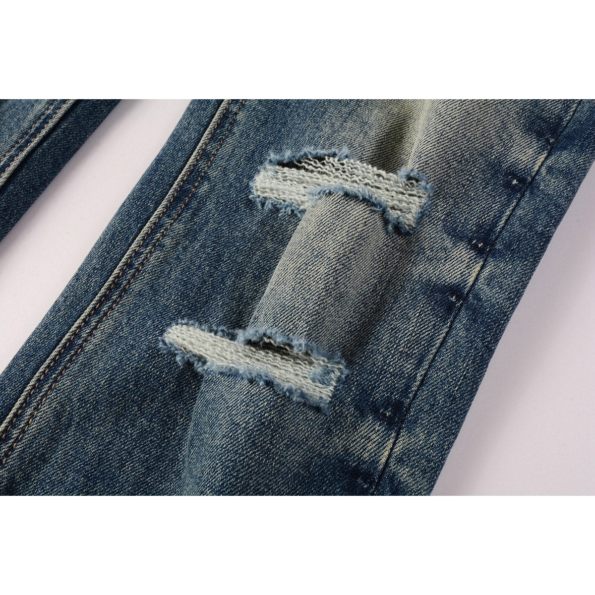 KSUBI Jeans Slim Fit Casual Ripped Jeans