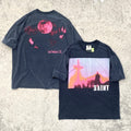 Unisex Vintage T Shirts "Pink Planet" Limited Edition: Heavyweight, Distressed, and Acid-Washed High-Street Retro Style