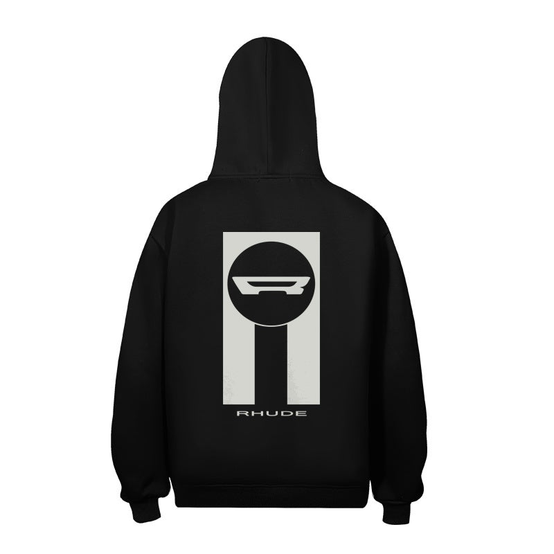 RHUDE Hoodie Sharp Winged R Logo Print