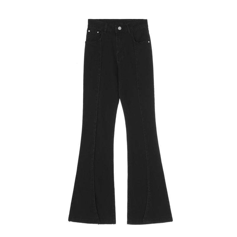 American-style streetwear harem pants Two-tone vintage paneled flare cut