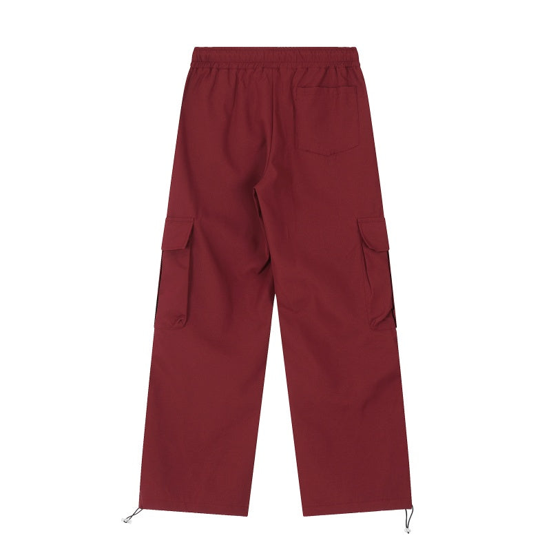 American-style streetwear harem pants Color Block Sporty Utility Cargo Trousers