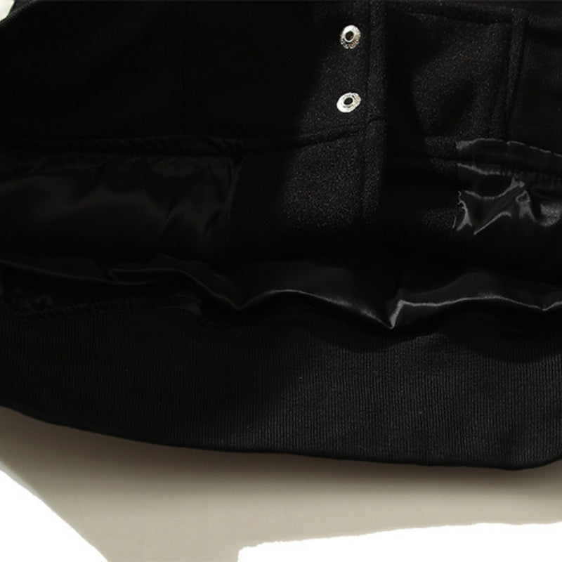 American-style baseball jacket Dries Multi-style Embroidered Animal Badge Black 8-Ball "Clean Fit" Style