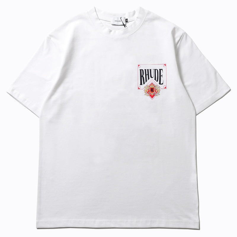 Mens T-shirt Vintage RHUDE Printed Short-Sleeve Tee
