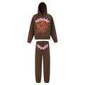Spiderweb hoodie & sweatpants 2 piece set High-quality pure cotton for autumn and winter