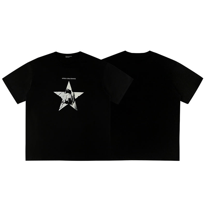 ERD T Shirts Central Star Framed Figure Vintage Streetwear Tee