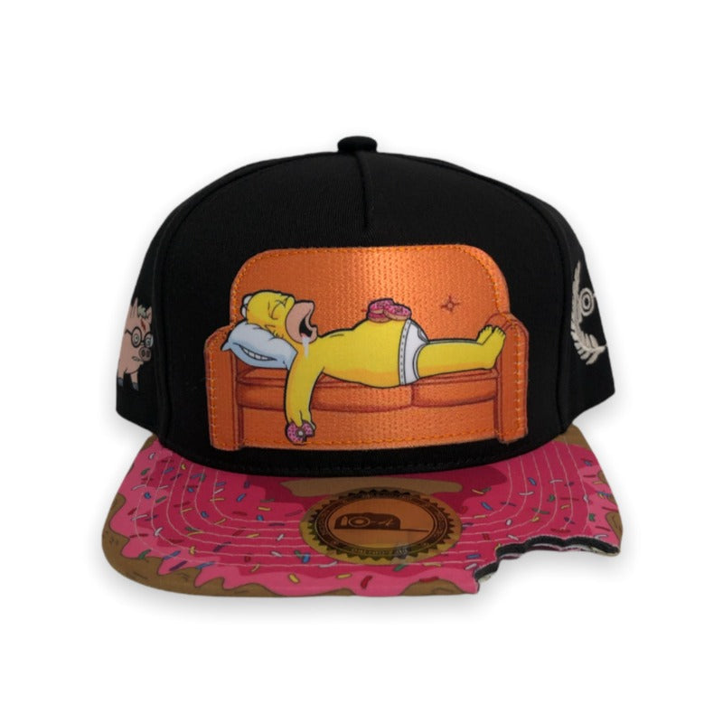Trendy flat brimmed snapback hatsfall and winter cartoon difuzed