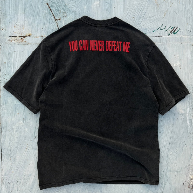 Unisex Vintage T Shirts MJ "Undefeated Ruler" Limited Edition – Heavyweight Distressed Wash Short-Sleeve T-Shirt. Crafted from custom heavyweight brushed fabric with a vintage feel. Features a premium combination of white ink direct printing and Amer