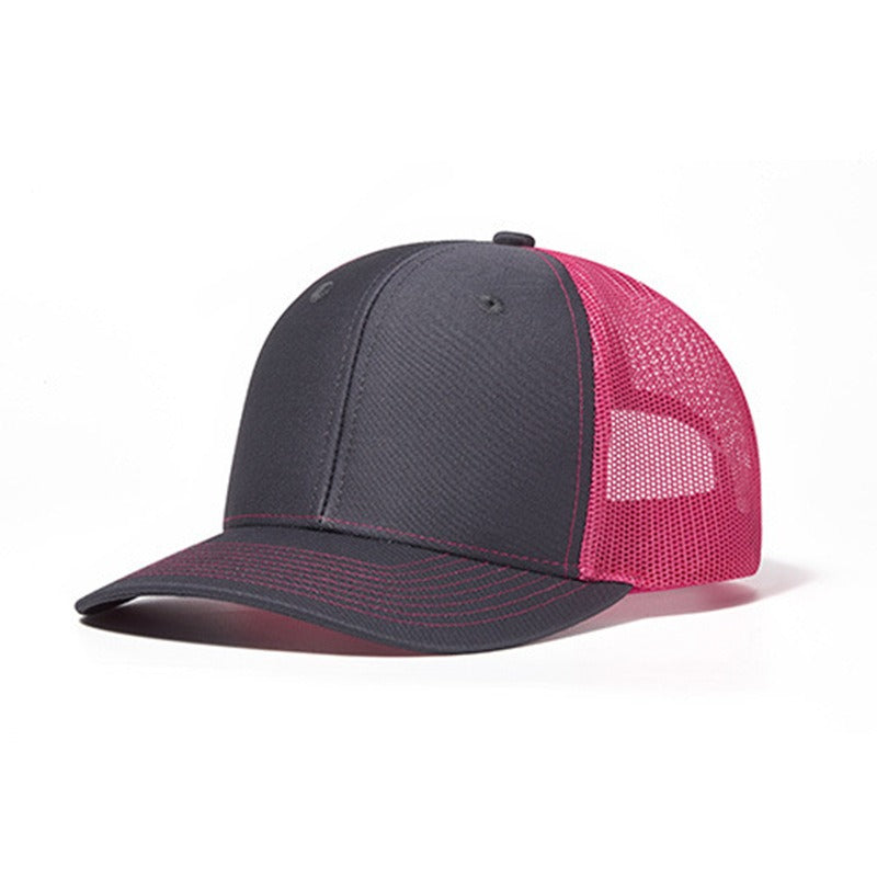 Trendy flat brimmed snapback hatssummer mesh breathable