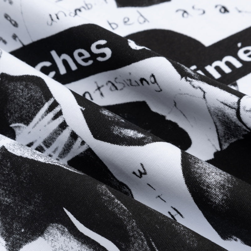 ERD T Shirts Vintage Monochrome Figure Splicing Graffiti Letter Graphic Motif