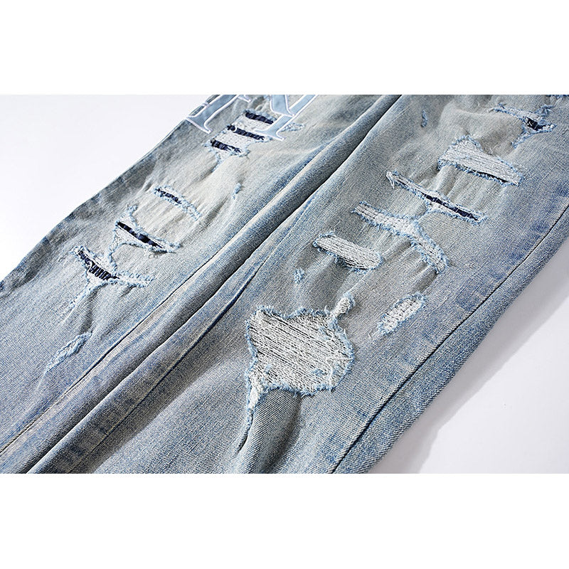 AMIRI Jeans Trendy Fake Ripped Jeans