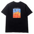 Mens T-shirt Vintage American-style Travis Scott abstract stick-figure letter puff print