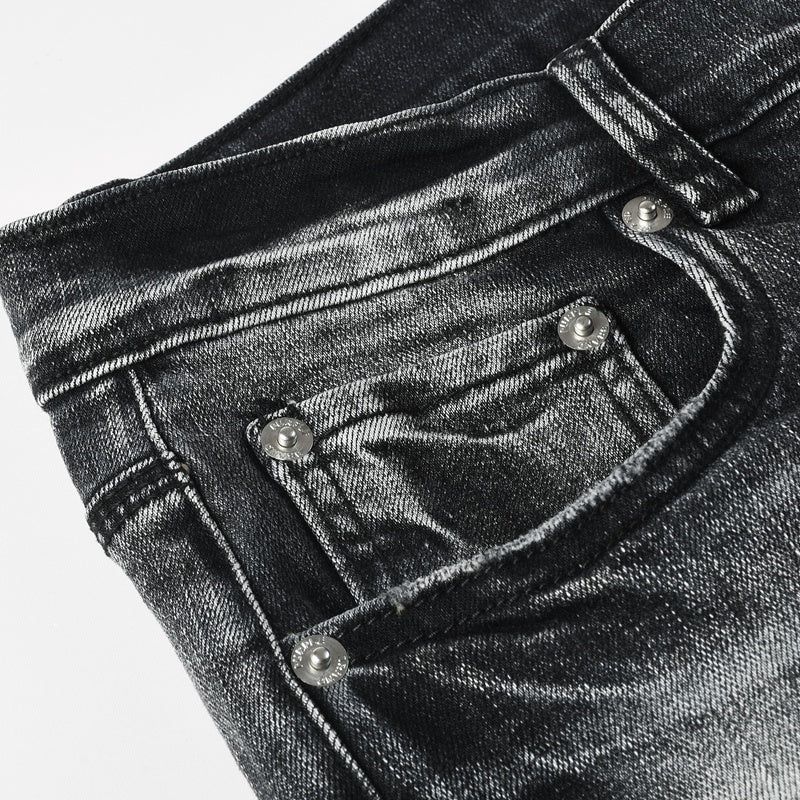 Purple brand Jeans High-quality pure cotton streetwear trousers Hole