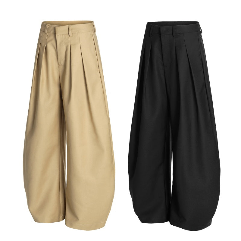 American-style streetwear harem pants Minimal Tailored Baggy Wide Cut Pants